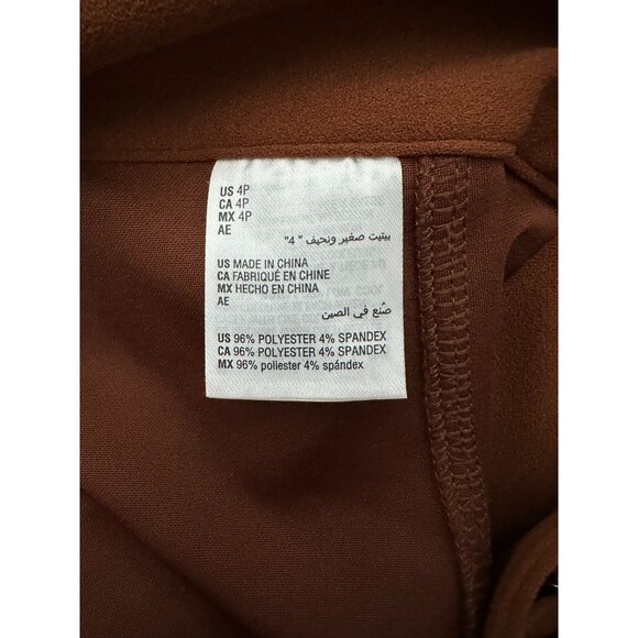 INC Belted Wide Leg Trousers 4P Brown Career Minimalist Clean Girl Workwear - Picture 7 of 10